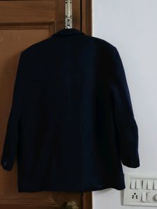 Dark Blue Women&#39;s Woollen Coat