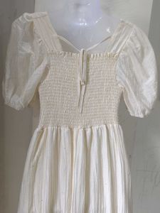 White Puff Sleeve Dress(No Return)
