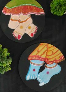 Radha Krishna Foot Painting
