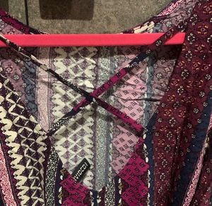 H&amp;M low back cropped top with lace trimmings
