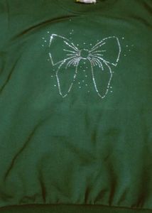 Emerald Green Bow Embellished Top