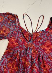 Boho Chic Red Print Dress
