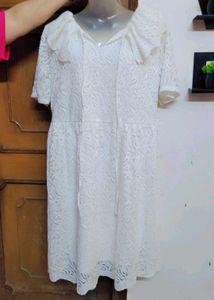 Elegant White Net Dress