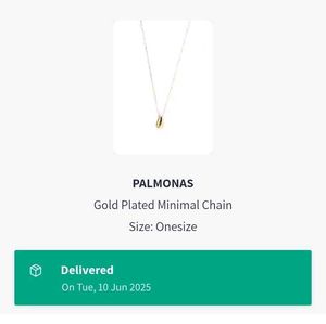 Palmonas Gold Plated Minimal Necklace