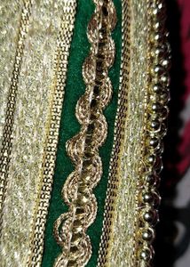 Embroidered Green Saree Border
