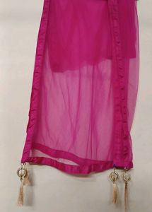 Pink Embroidered Indian Dress
