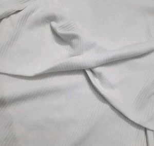 White Ribbed Twist Top