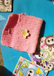 Crochet Pouch with Floral Detail