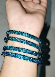 Sparkling Teal Bangle Set