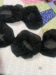 Black Hair Bun Cover (pack of 4)