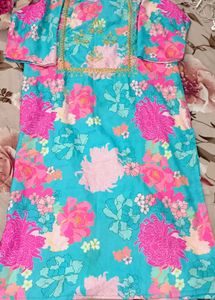Floral Print Kurta Set with dupatta