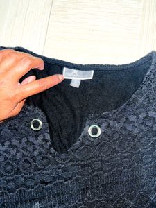 ✨ Elegant Black Lace Tunic ✨