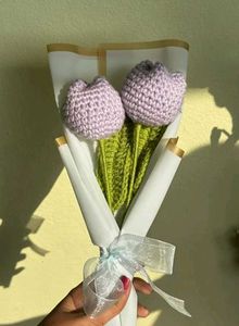 Handmade Crochet Tulip Flower Bouquet – Aesthetic