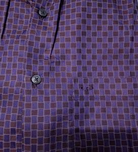 ColorPlus Purple Plaid Shirt XL