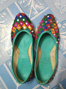 Embroidered Colorful Jutti Flats