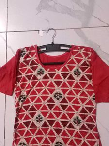 Beautiful Red Colour Kurti