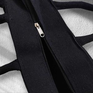 BEAUTIFUL CANVAS BLACK TOTE/LUNCH BAG