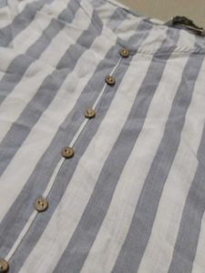Striped Button Cami Top
