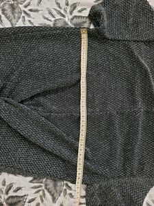 Black Shimmer Crop Top