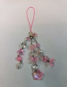 💖⭐ Handmade Pink Star Phone Charm with 3 Layers