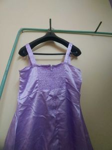 Lilac Satin Dress