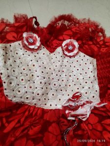 Red Nd White Frock