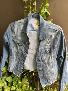 MADAME Denim Jacket Ribbed