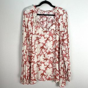 Old Navy Floral Print V-Neck Blouse
