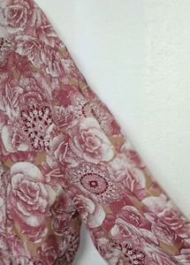 Trendy New Floral Print Tie-Front Blouse