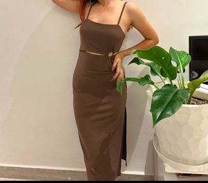 Brown Midi Dress