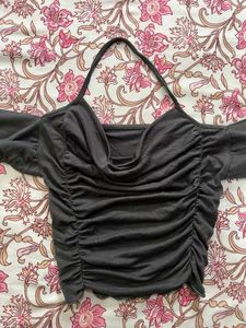 Imported Y2k Korean Grey Top
