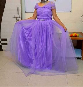 Elegant Purple Ethnic Gown