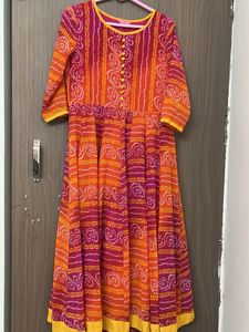 Panit Branded Full Flare Chunri Print Kurti For M