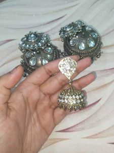 Oxidized Unique Earring