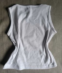 White Star Ribbed Tank Top