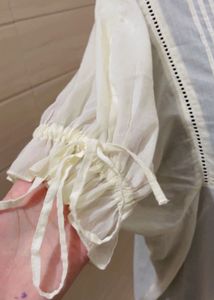 H&amp;M Elegant White Cotton Top