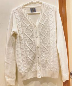 Cream Cable Knit Cardigan