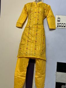 Designer Yellow Kurta Set