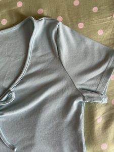 Cute Light Blue Crop Top