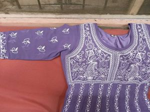 BrandNew Lavender Lucknow Embroidered Kurta