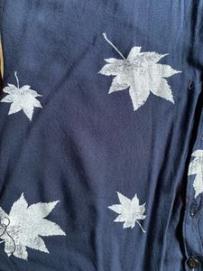 Leaf Print Casual Shirt