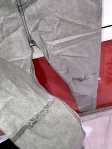 Grey Denim Hight Waist Jeans