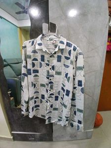 Patterned Button-Down Shirt