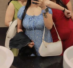 Blue Floral Midi Dress