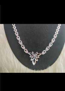Pure Silver Necklace With Earings
