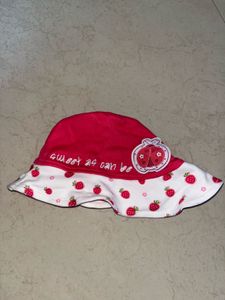 Strawberry &amp; Ladybug Baby Sun Hat