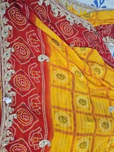 Yellow Bandhani Saree