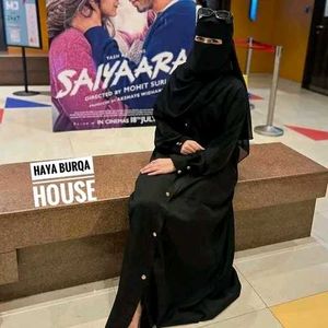Dubai Elegant Black Abaya Burkha hijab girl's dupp