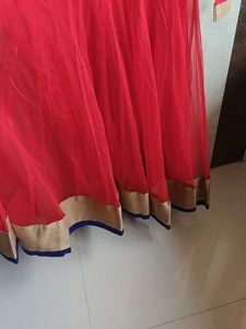 Red Anarkali Kurta With Dupatta