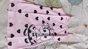 Cute Pink Panda Heart Dress